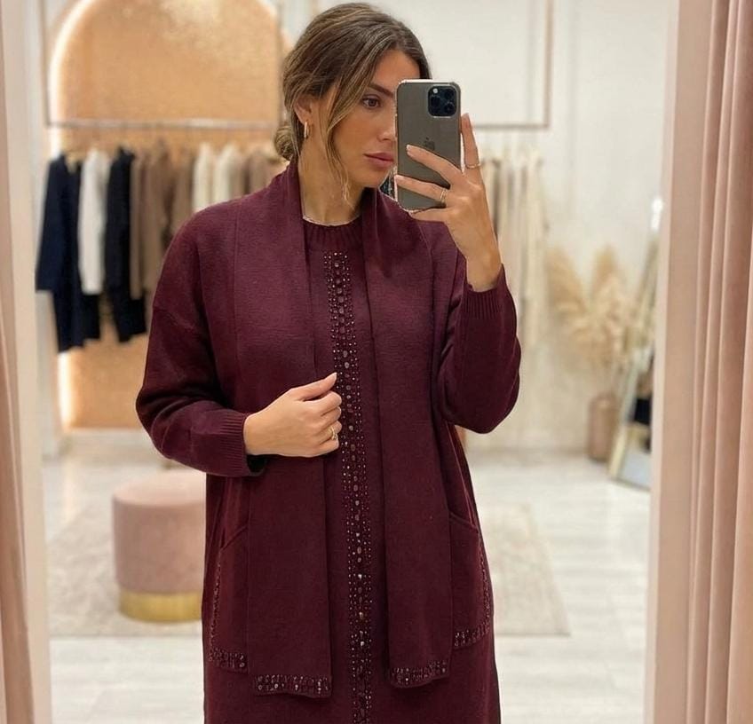Embellished Luxe Warm Dress FT608