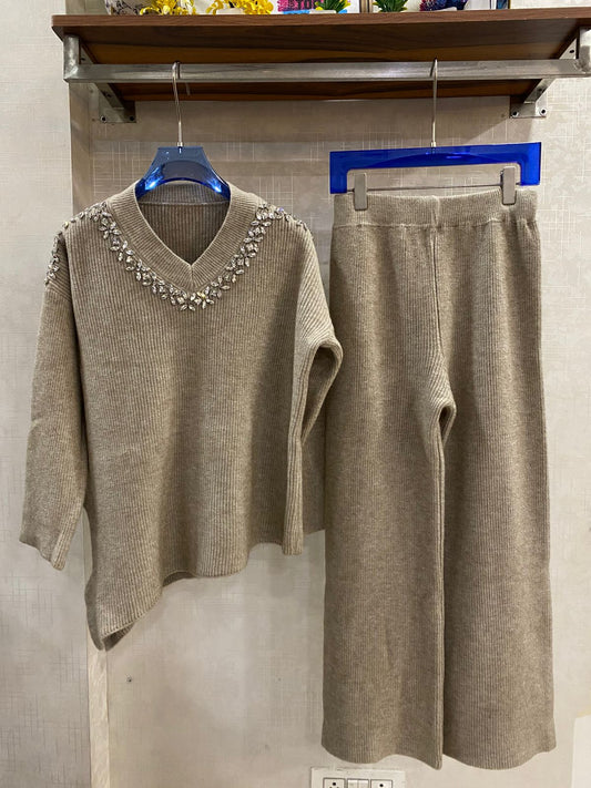 Embellished Luxe Woolen Set FT623