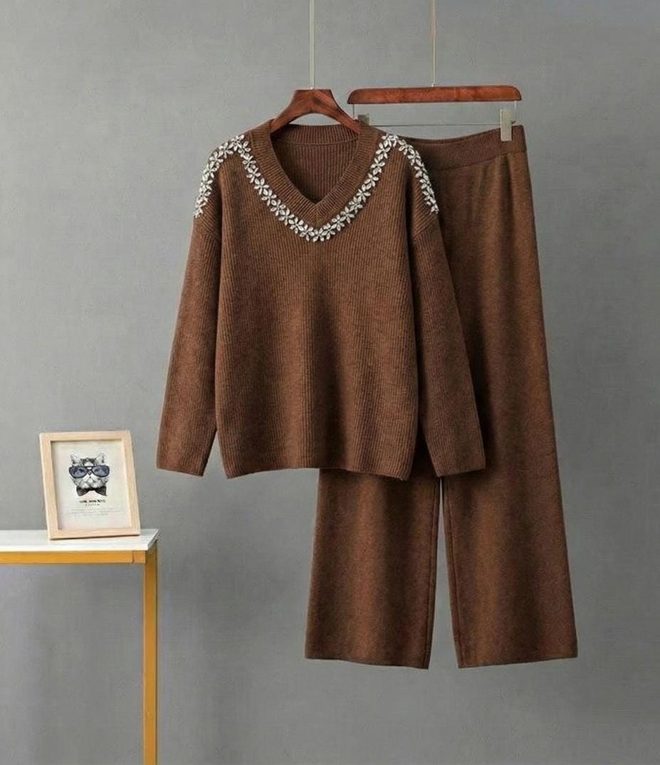 Embellished Luxe Woolen Set FT623