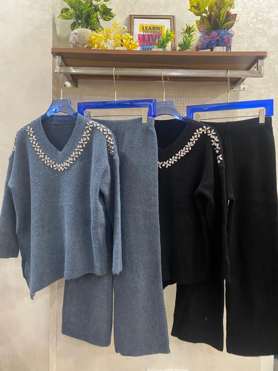 Embellished Luxe Woolen Set FT623