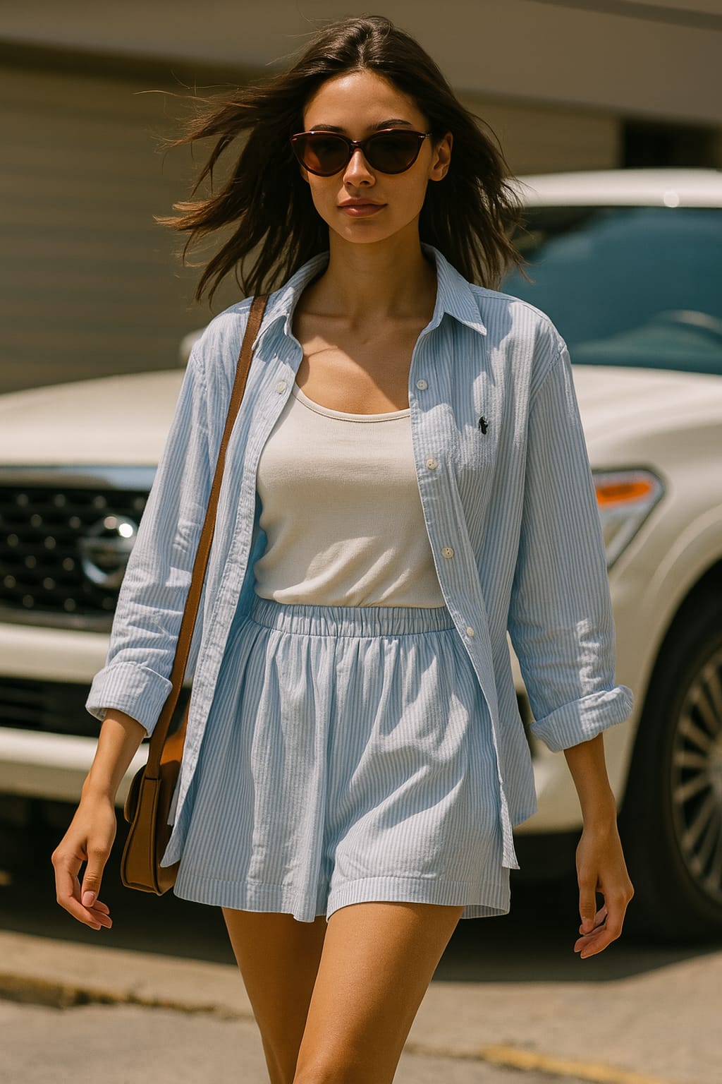 Soft Summer Fabric Shorts Set FT625