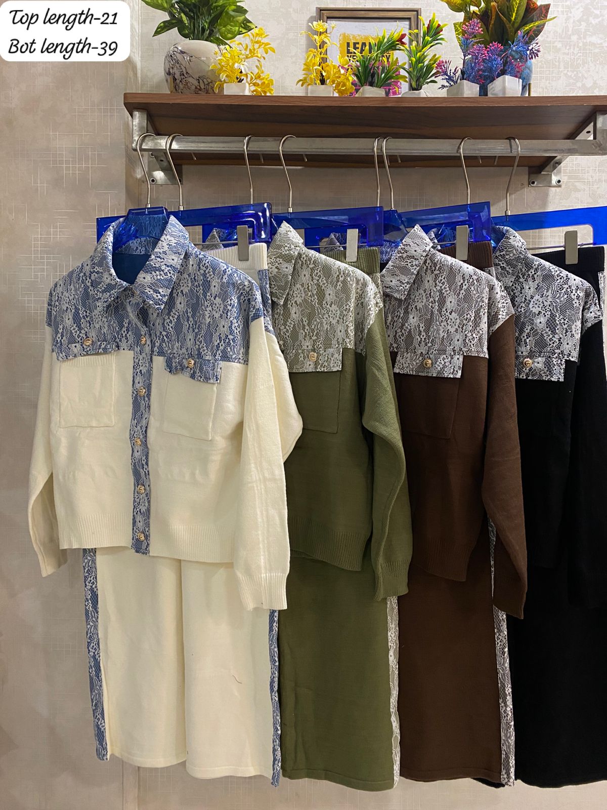 Luxe Lace Designed Woolen Co-ord Set FT636