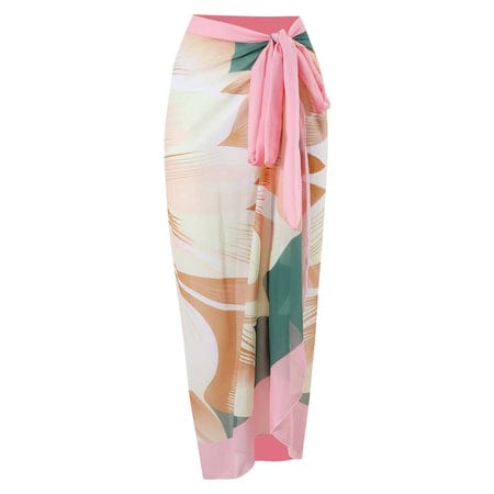 Orange Swimsuit with Sarong FT637