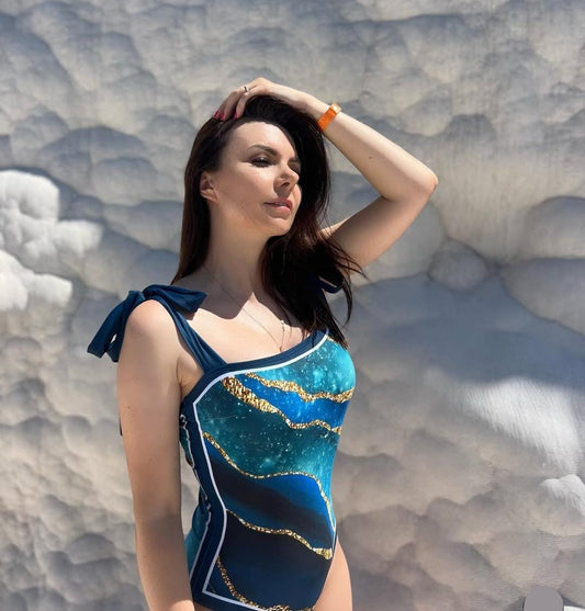 Galaxy Swimsuit with Sarong FT638