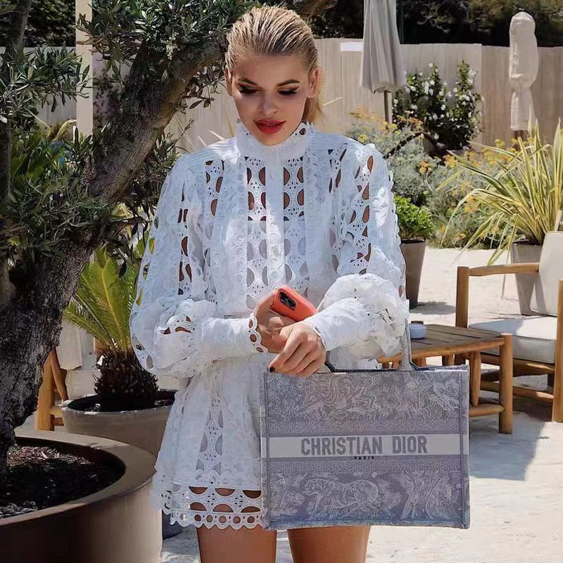 Elegant Cutwork Romper FT644