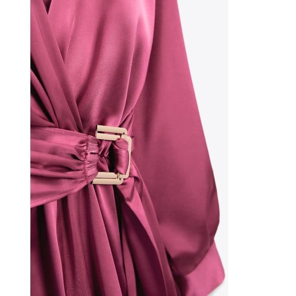 Satin Tie Waisted Romper FT647