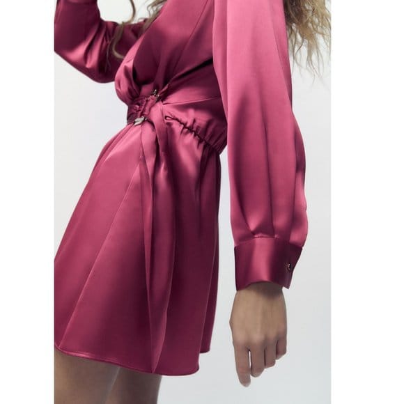 Satin Tie Waisted Romper FT647