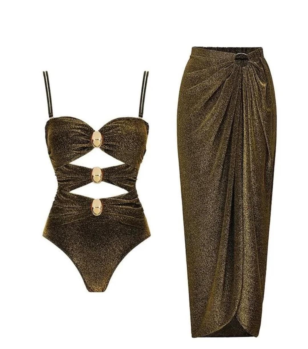 Cutout Swimsuit with Wrap FT650
