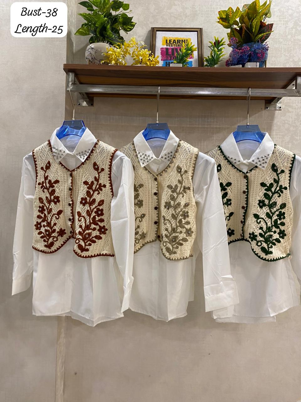 New Embellished Shirt with Jacket FT654