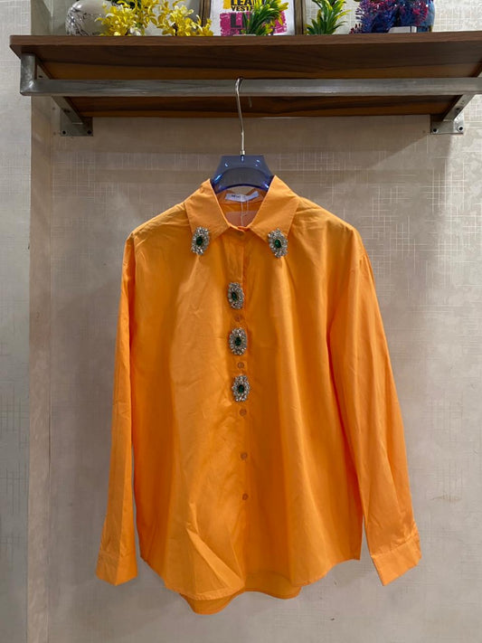 Emerald Studded Shirt FT656