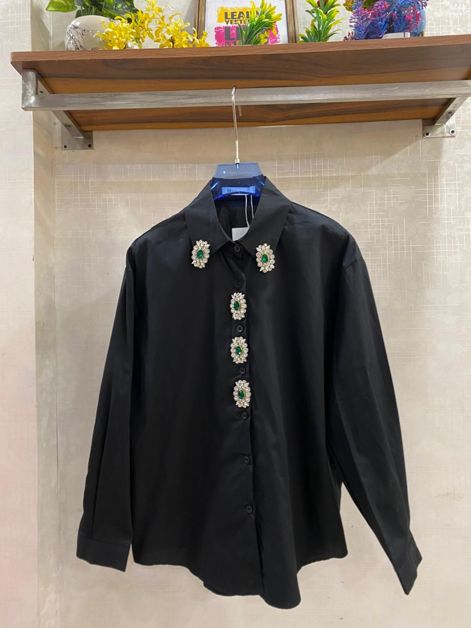 Emerald Studded Shirt FT656