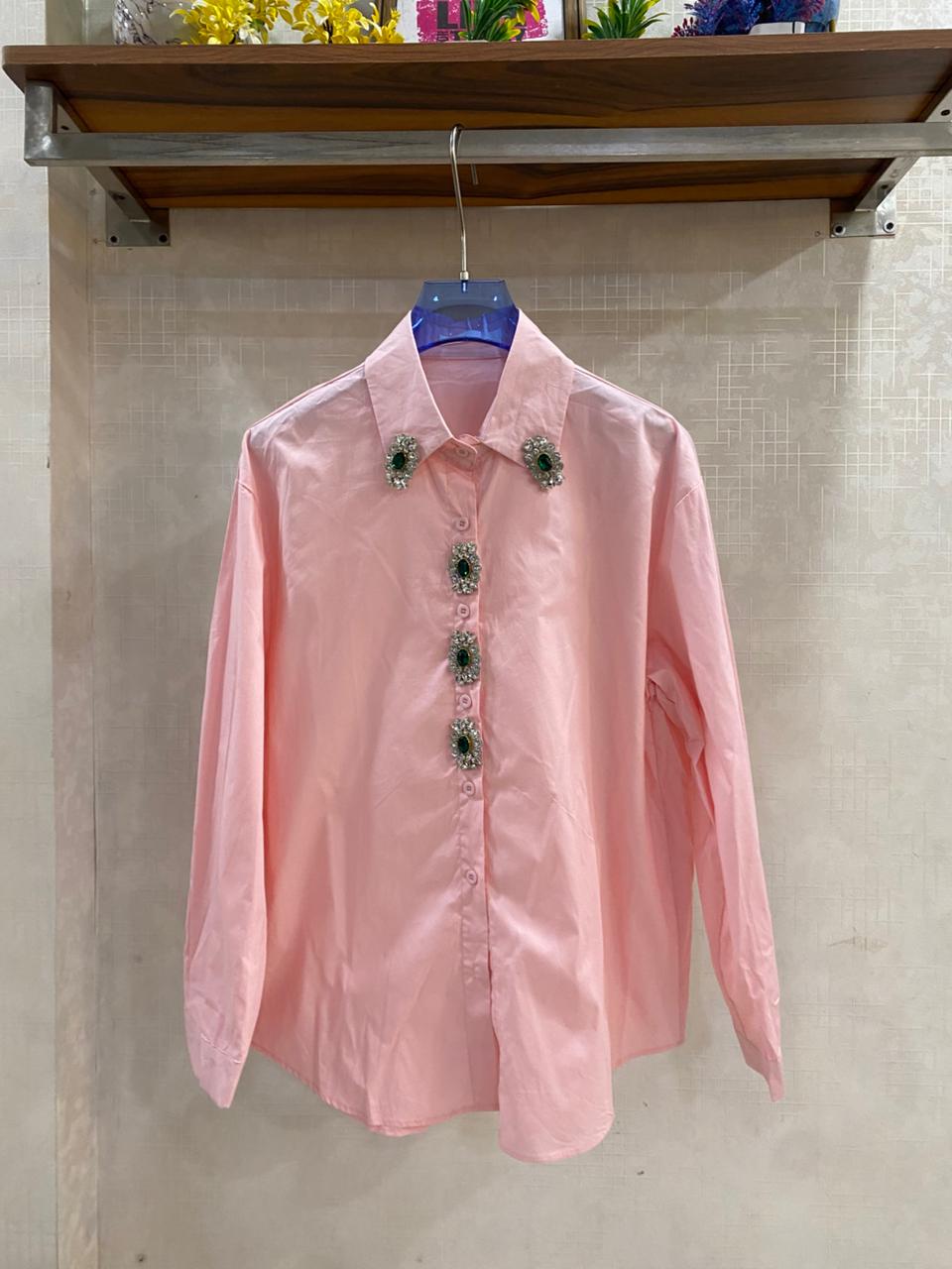 Emerald Studded Shirt FT656
