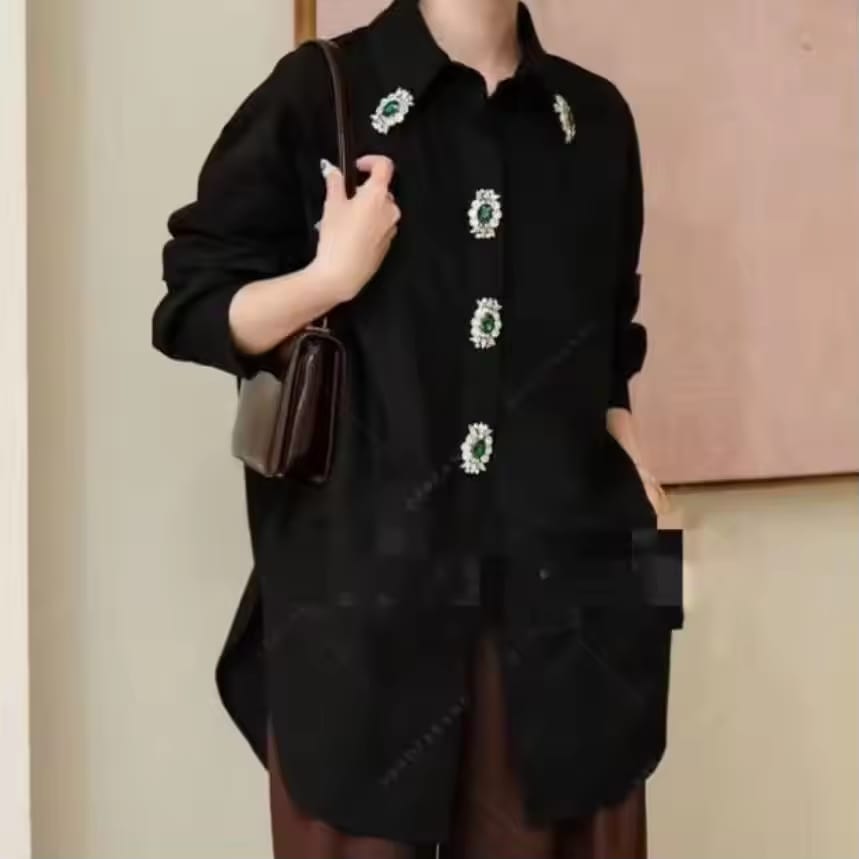 Emerald Studded Shirt FT656