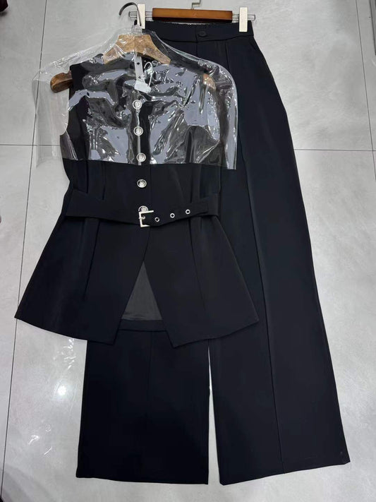 New Formal Set With Attached Belt FT658