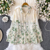 Beautiful Intricate Cutwork Embroidered Shirt FT660