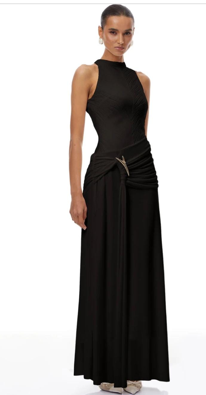 Luxe Ruched Draped Dress FT661