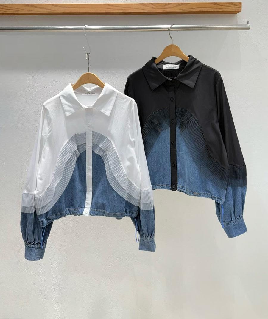 Denim Ruffle Shirt FT663