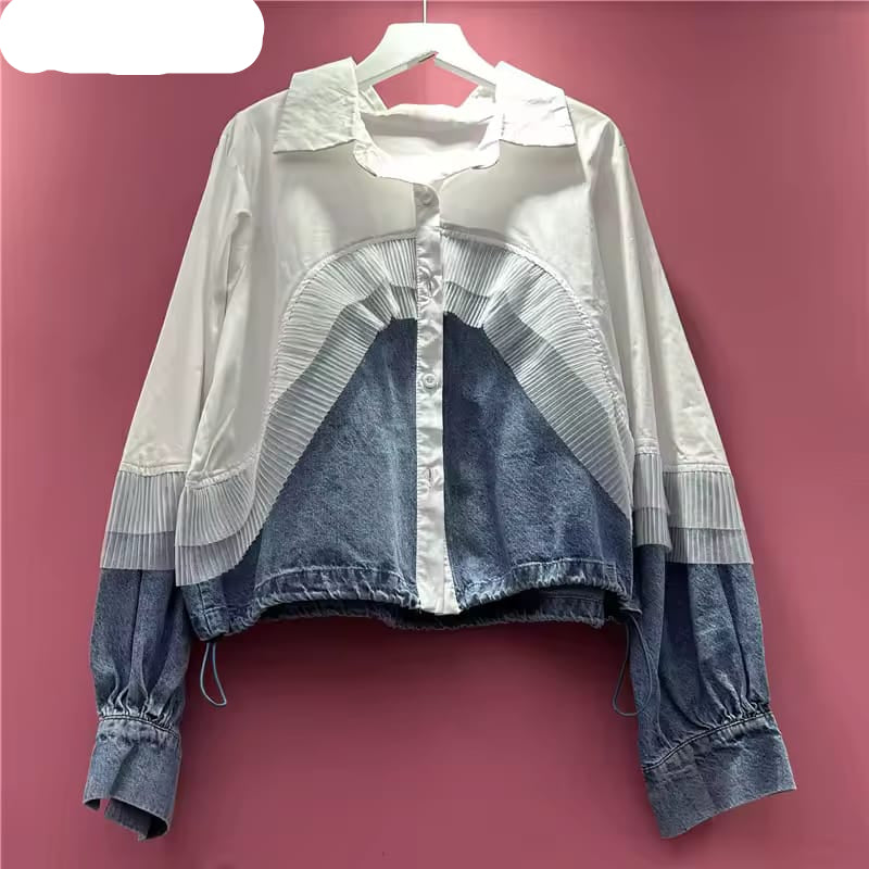 Denim Ruffle Shirt FT663