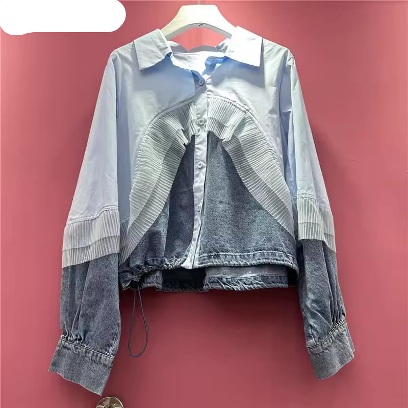 Denim Ruffle Shirt FT663