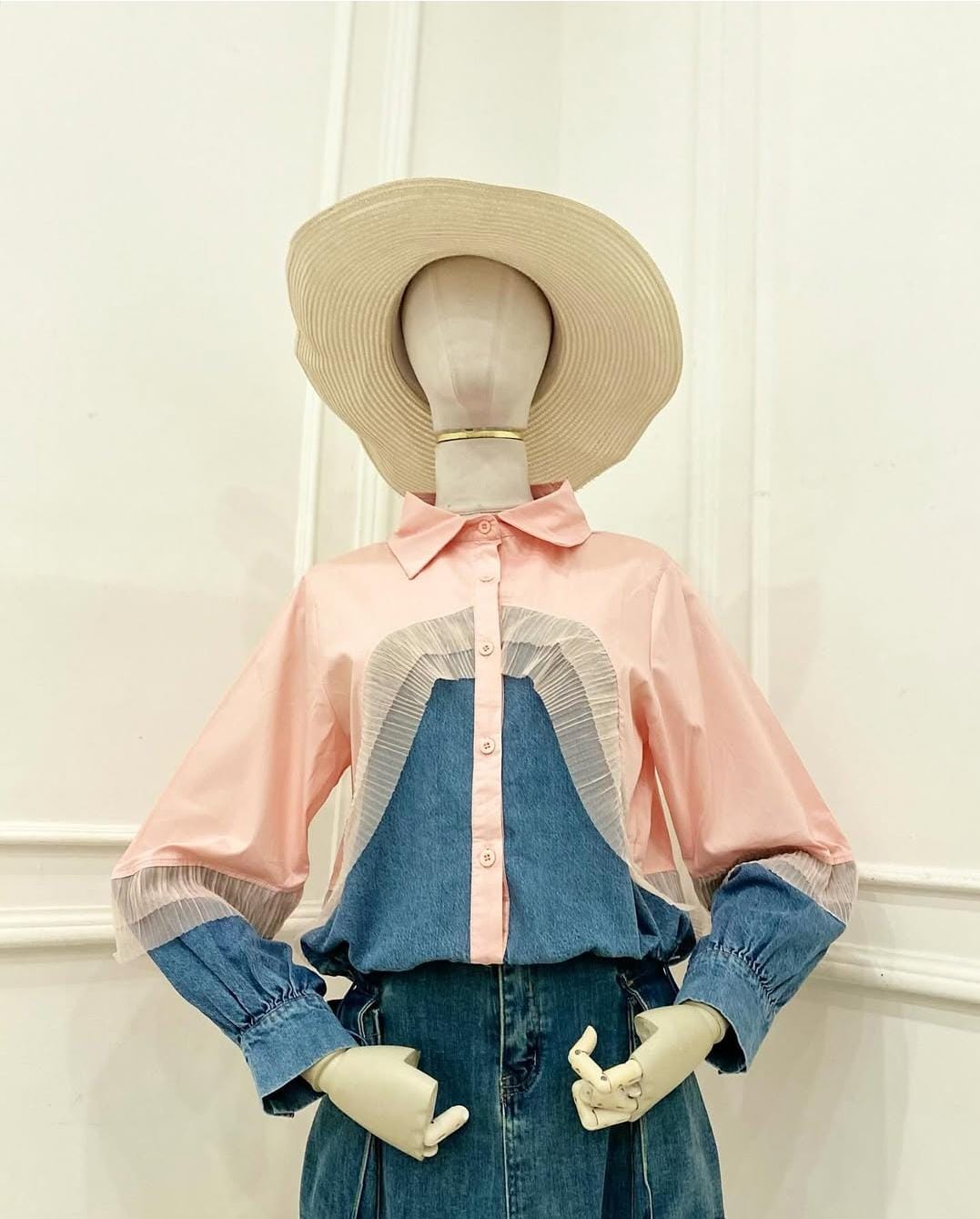 Denim Ruffle Shirt FT663