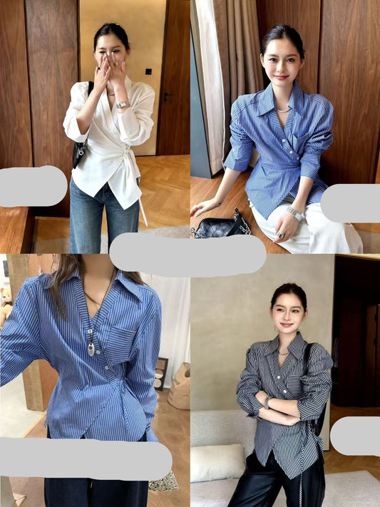 Wrap Around Buttoned Shirt FT669