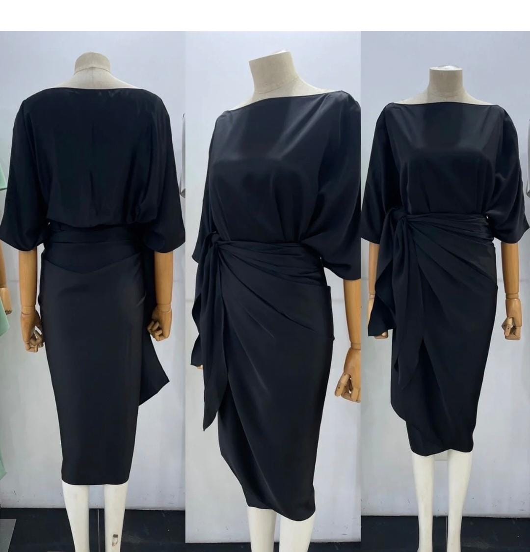Satin Wrap Dress FT702