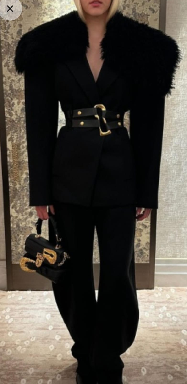 Fur Collar Detailed Blazer Set FT672