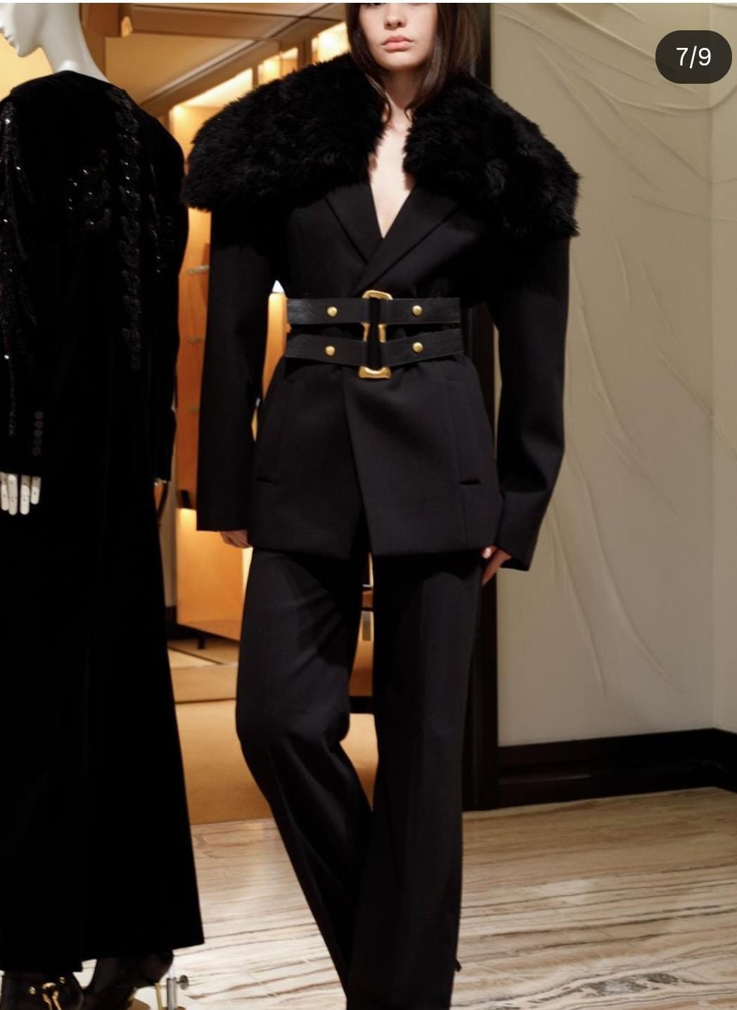 Fur Collar Detailed Blazer Set FT672