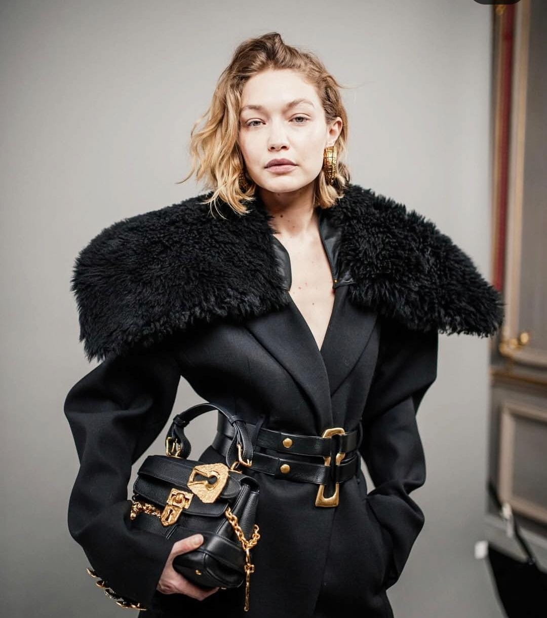 Fur Collar Detailed Blazer Set FT672