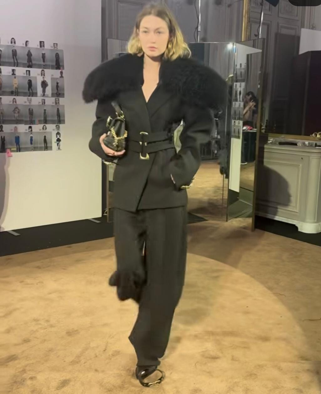 Fur Collar Detailed Blazer Set FT672