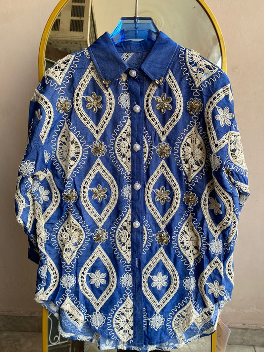 Luxe Embellished Shirt FT694