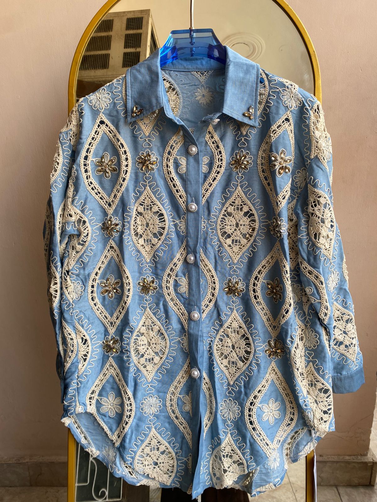 Luxe Embellished Shirt FT694