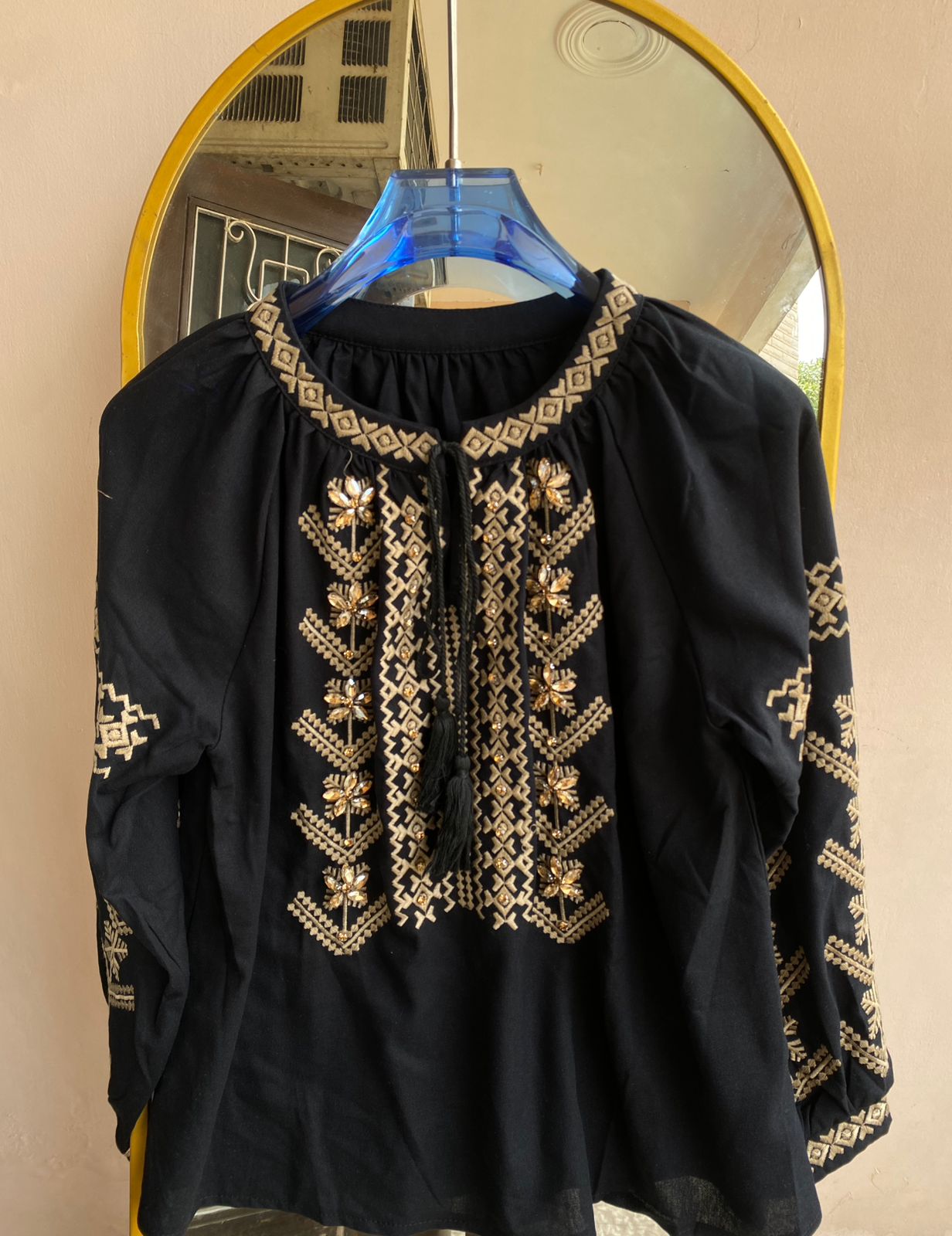 Luxe Embellished Tunic Top FT703