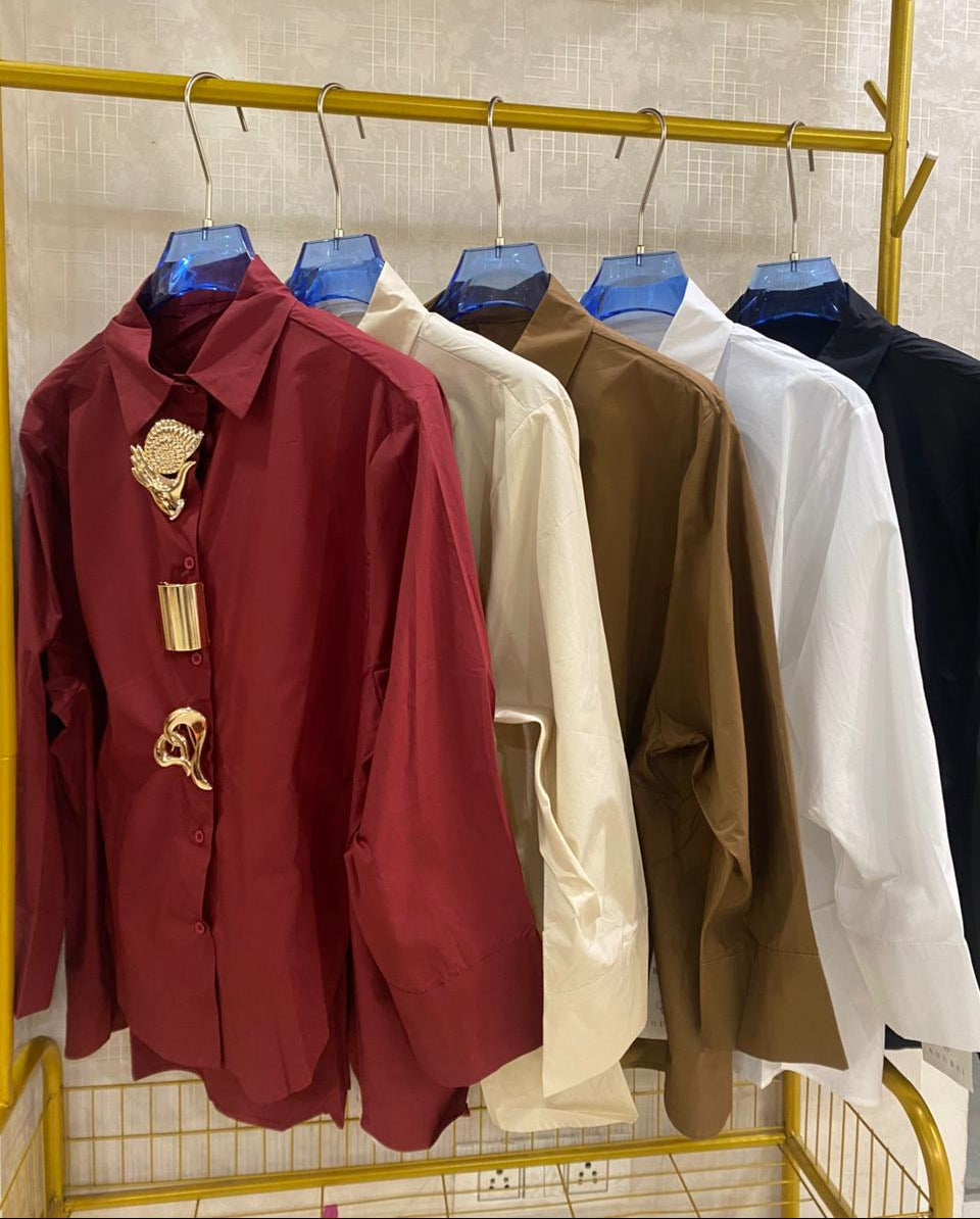 Accessorized Oversize Shirt FT872
