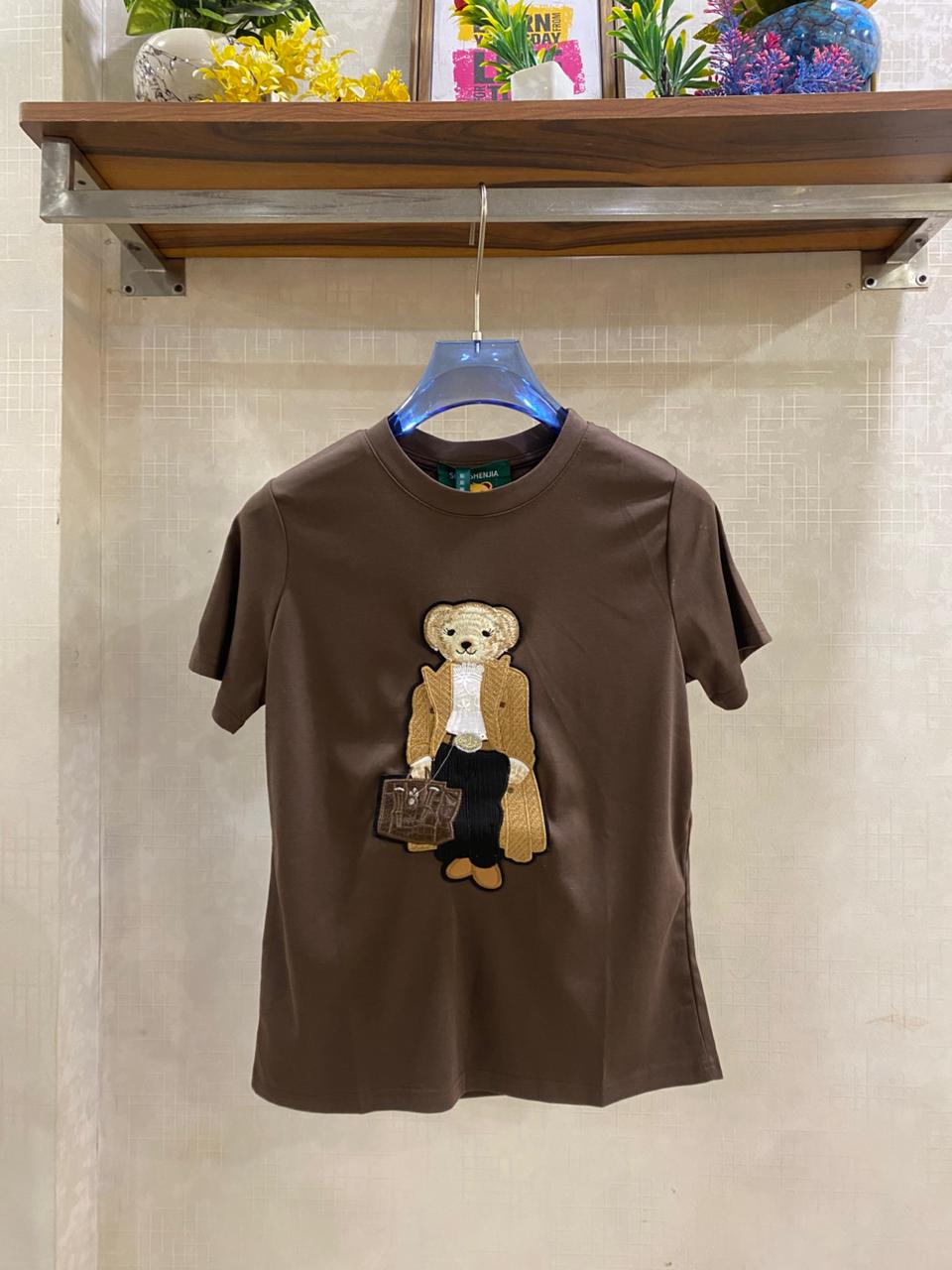 Beautiful T-shirt With Patch Work FT870