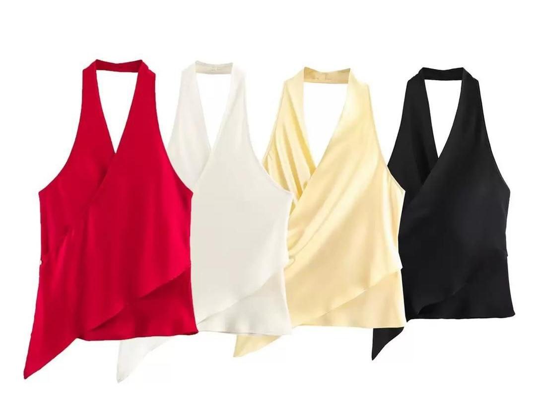 Satin Halter Neck Top FT869