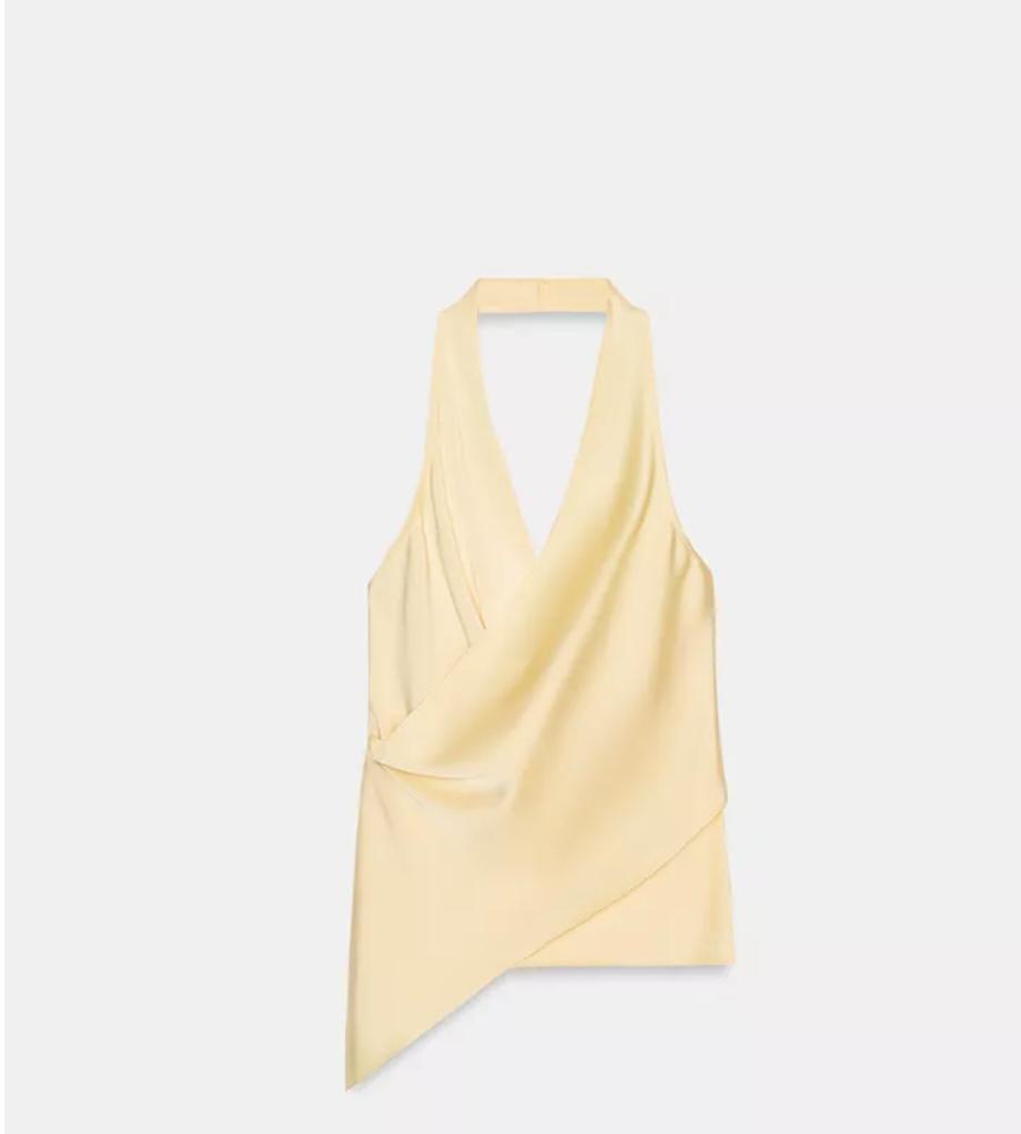 Satin Halter Neck Top FT869