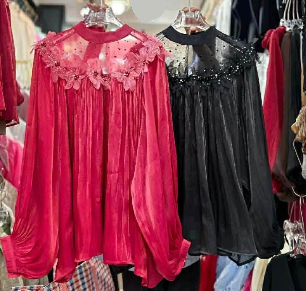 Flower Embellished Top FT868