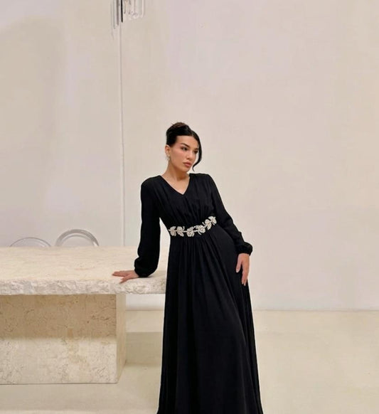 Embellished Long Dress FT724
