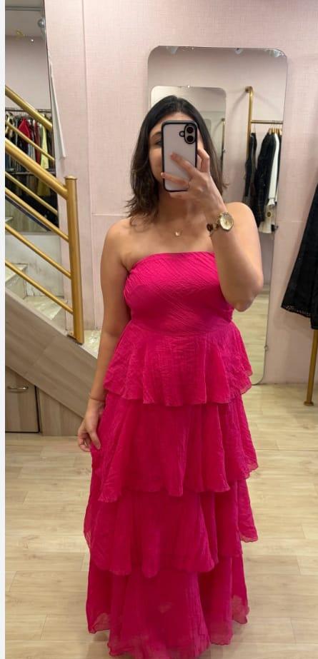 Beautiful Chiffon Ruffle Dress FT862