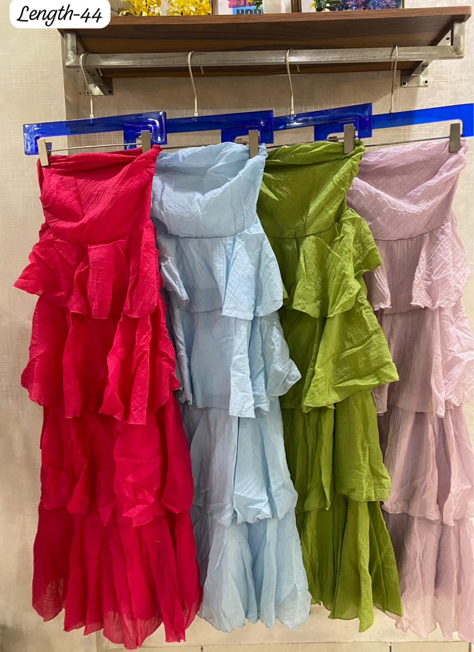 Beautiful Chiffon Ruffle Dress FT862