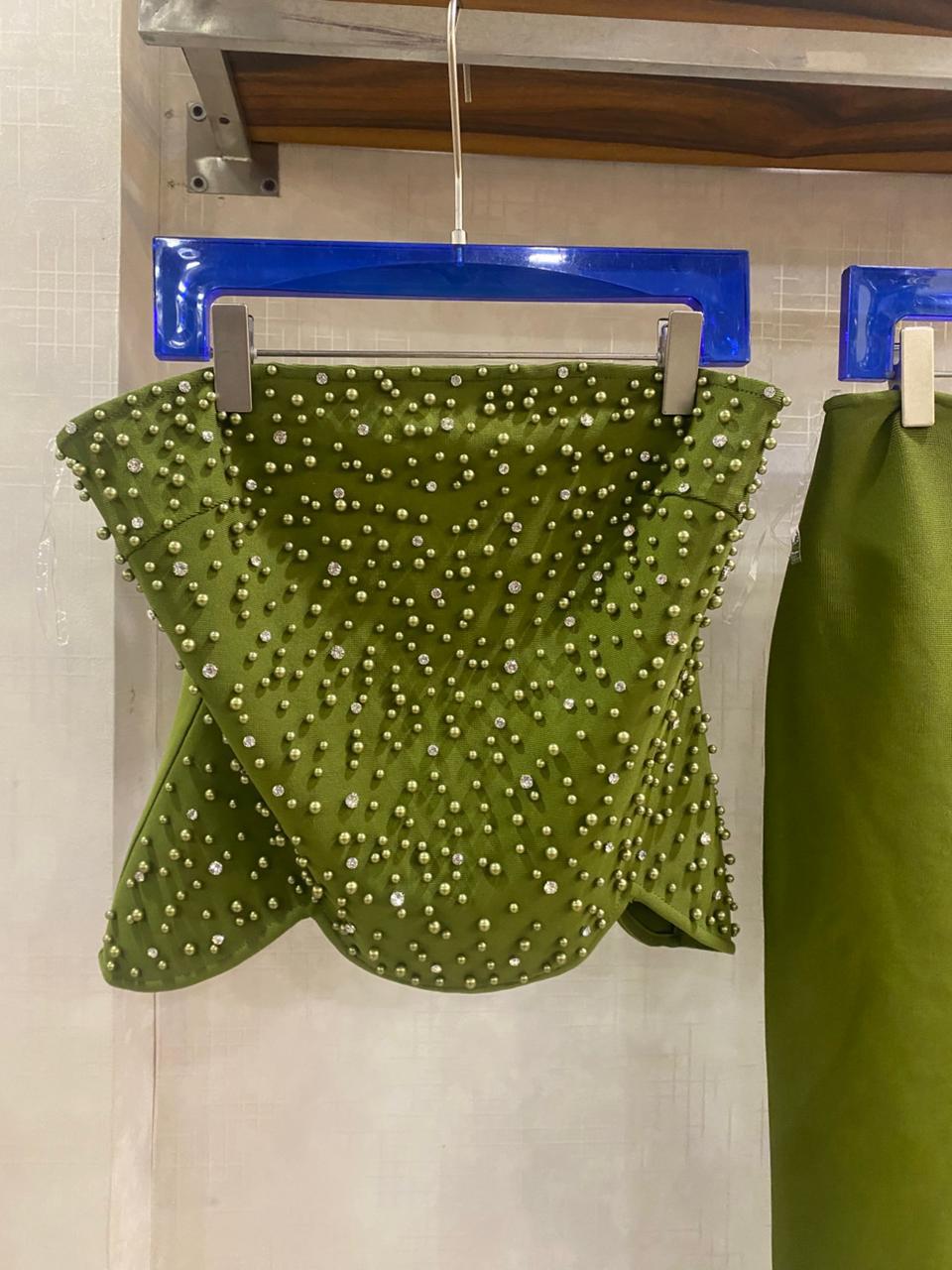 Embellished Corset And Skirt FT860