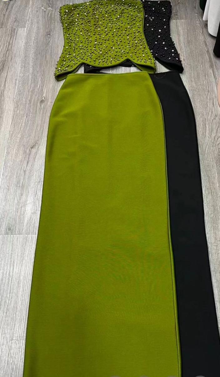 Embellished Corset And Skirt FT860