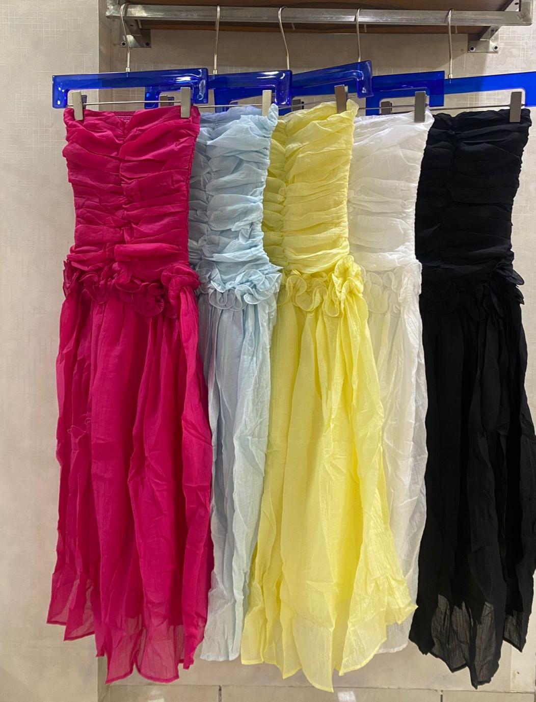 Ruched Ruffle Detailed Dress FT731