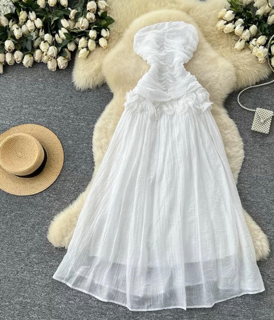 Ruched Ruffle Detailed Dress FT731