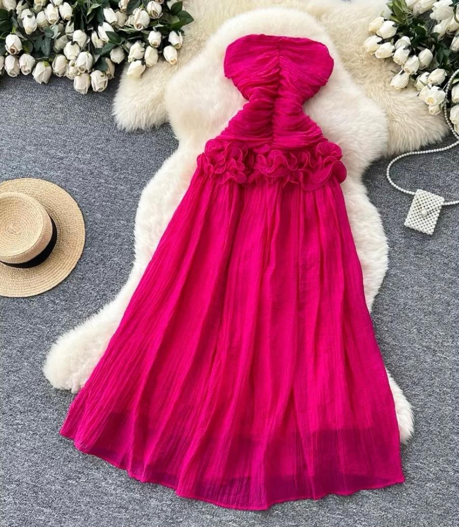 Ruched Ruffle Detailed Dress FT731