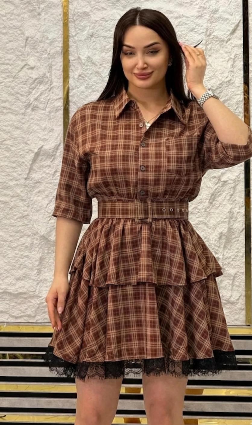 Beautiful Short Dress With Lace Work FT740
