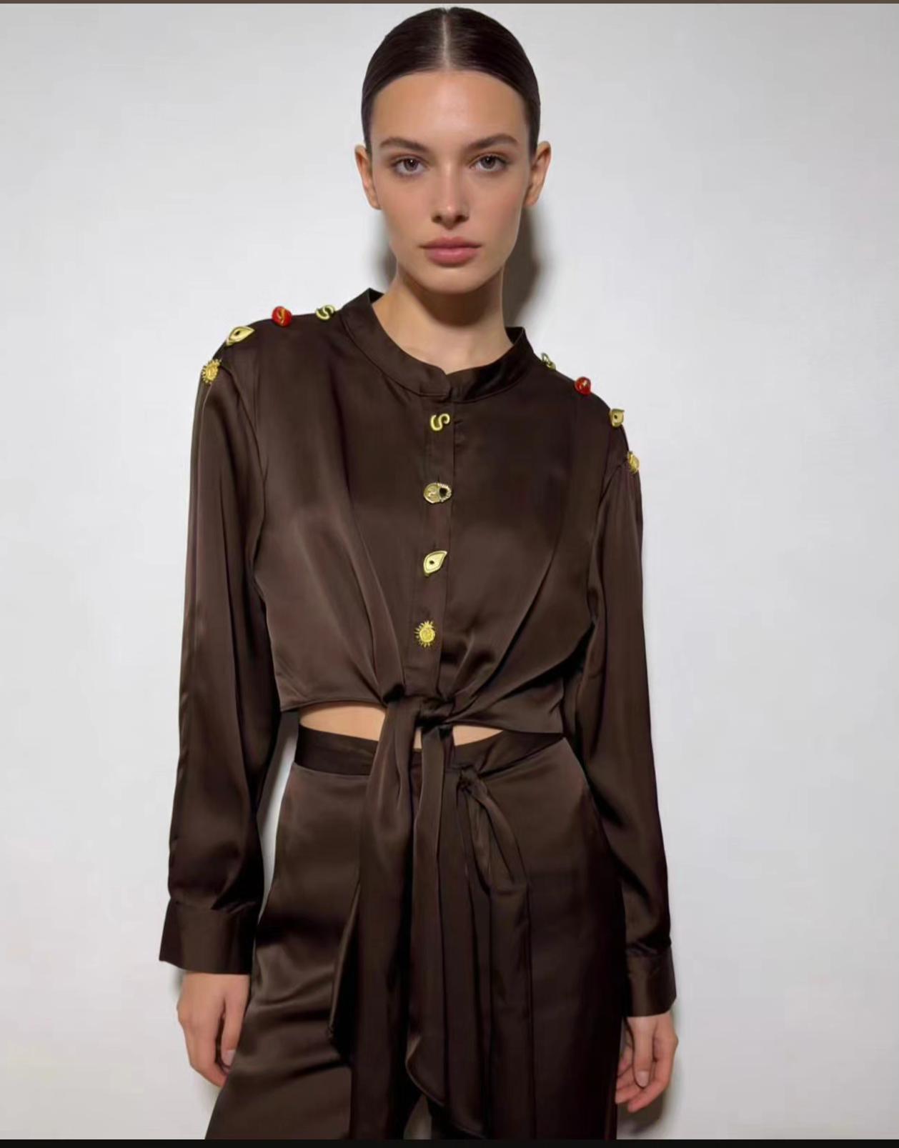 Cropped Knot Shirt FT745