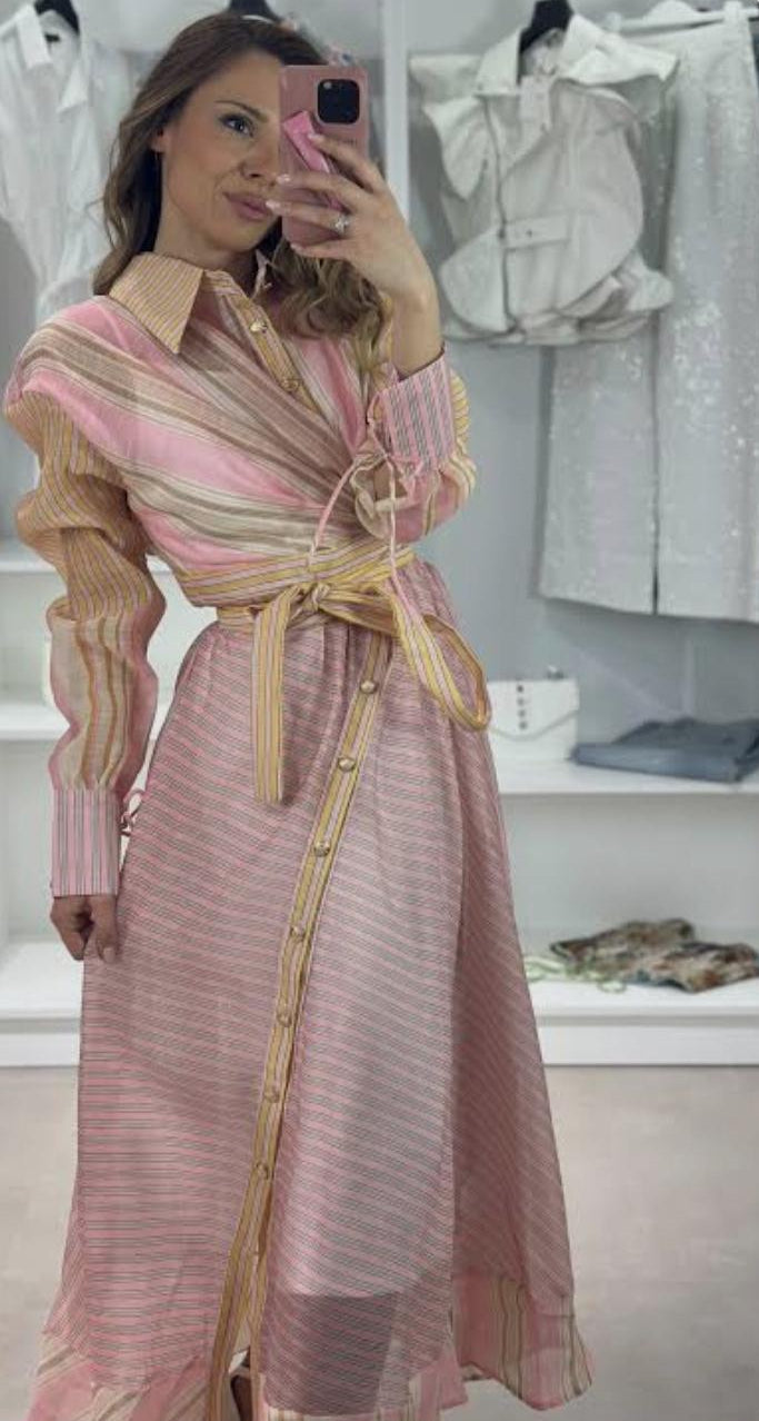 Stunning Full Long Wrap Dress FT747