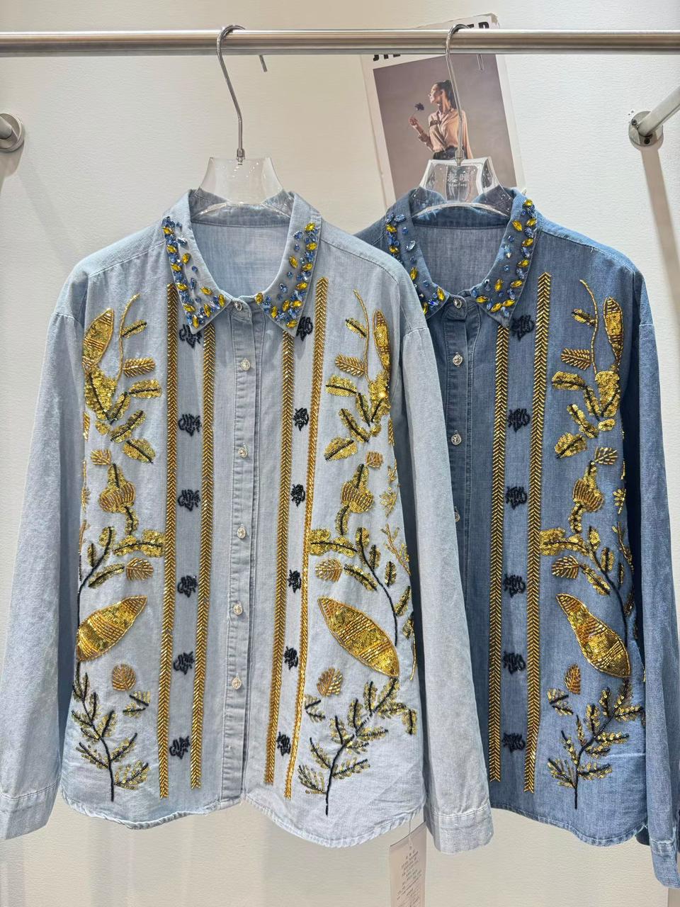 Allure Denim Handwork Shirt FT741